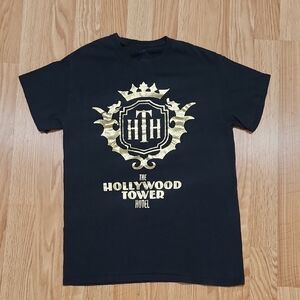 Disney Hollywood Tower Hotel Black T-Shirt Size Small